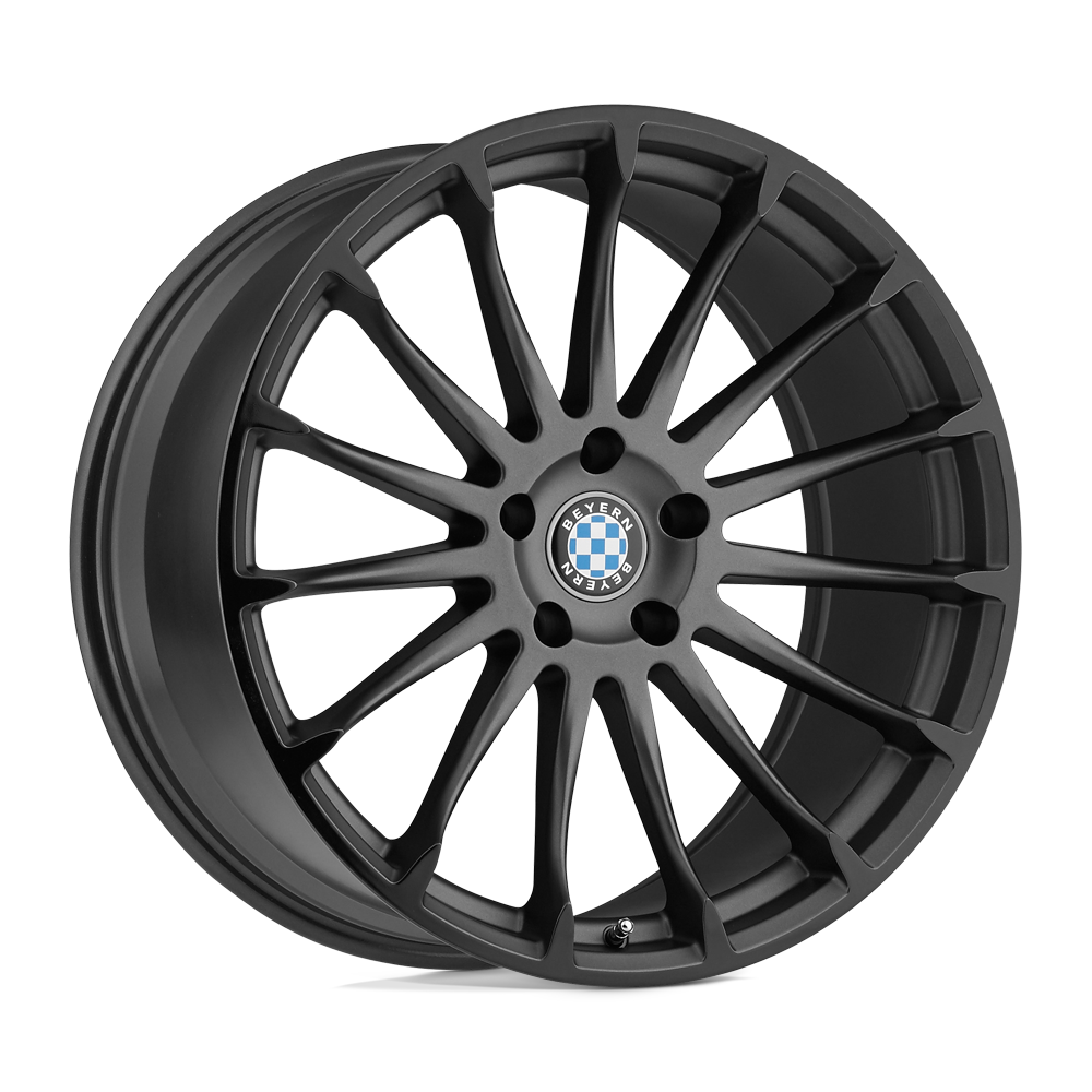 Beyern AVIATIC MATTE GUNMETAL W/ GLOSS BLACK LIP 19X9.5 5x120 et15 72.56