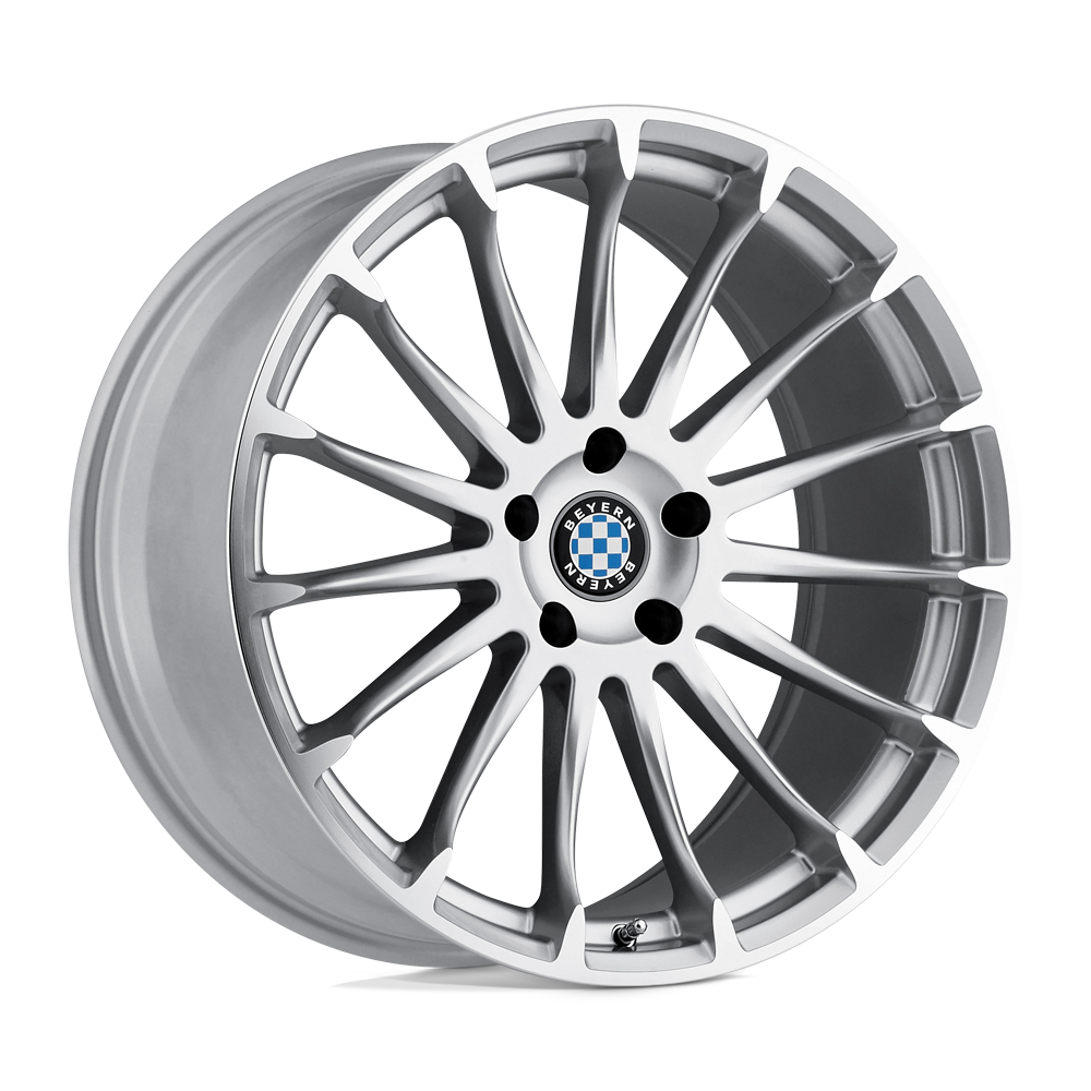 Beyern AVIATIC SILVER W/ MIRROR CUT FACE 18X8.5 5x120 et15 74.1