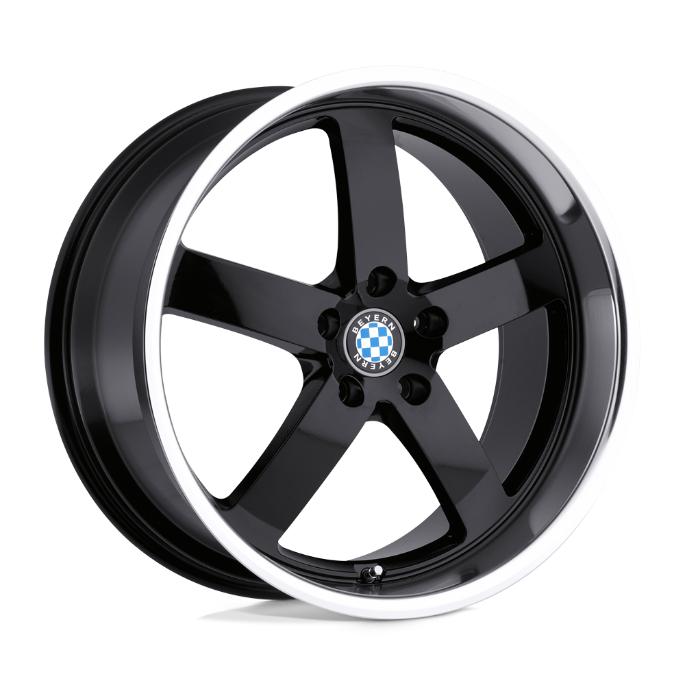 Beyern RAPP GLOSS BLACK W/ MIRROR CUT LIP 17X8 5x120 et15 72.56