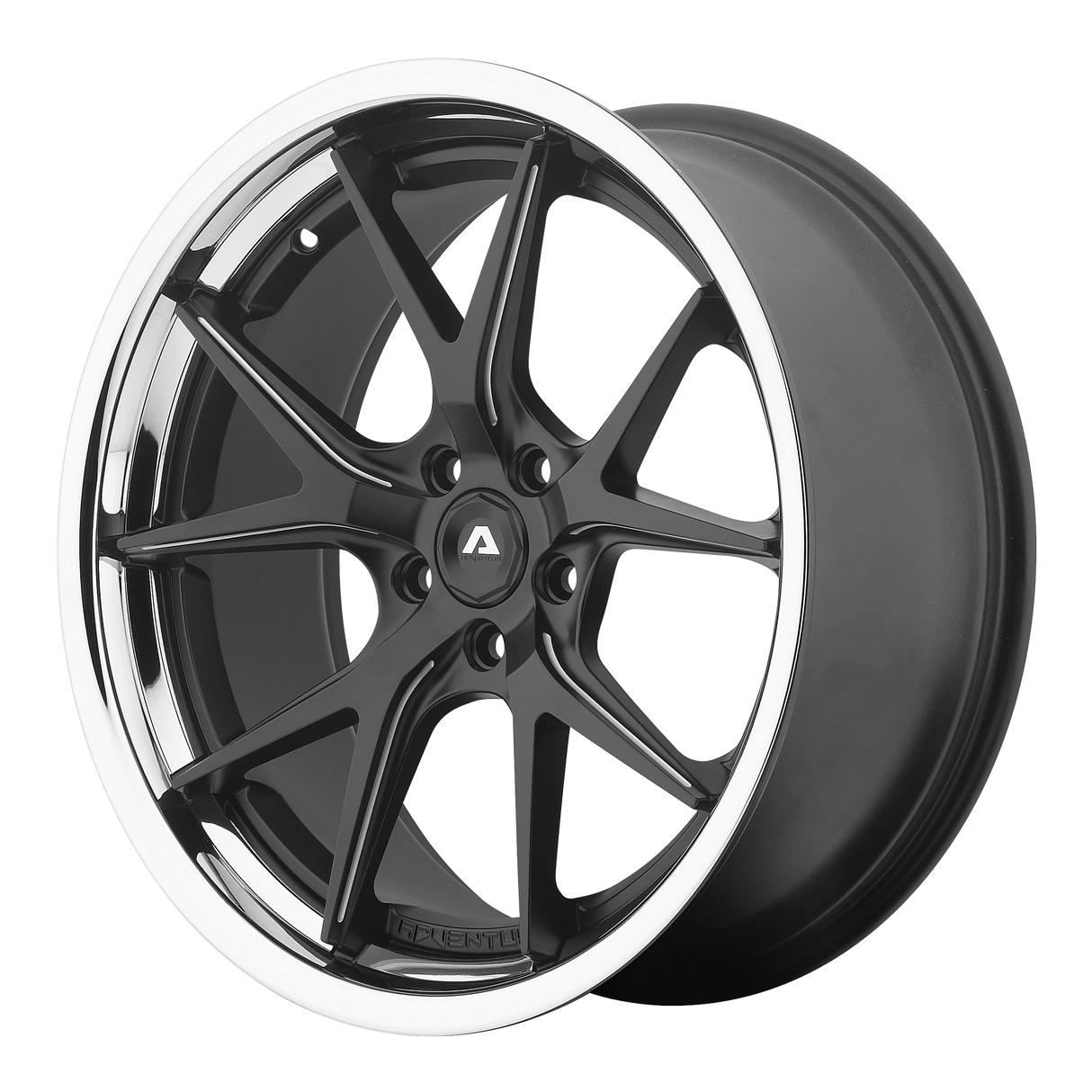 Adventus AVS-3 MATTE BLACK MILLED W/ SS LIP 22X10.5 5x115 et25 74.1