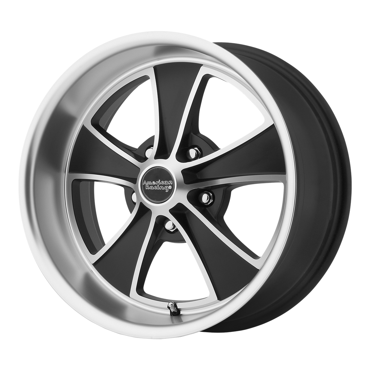 American Racing Vintage VN808 MACH 5 SATIN BLACK MACHINED 17X8 5x114.3 et0 72.56