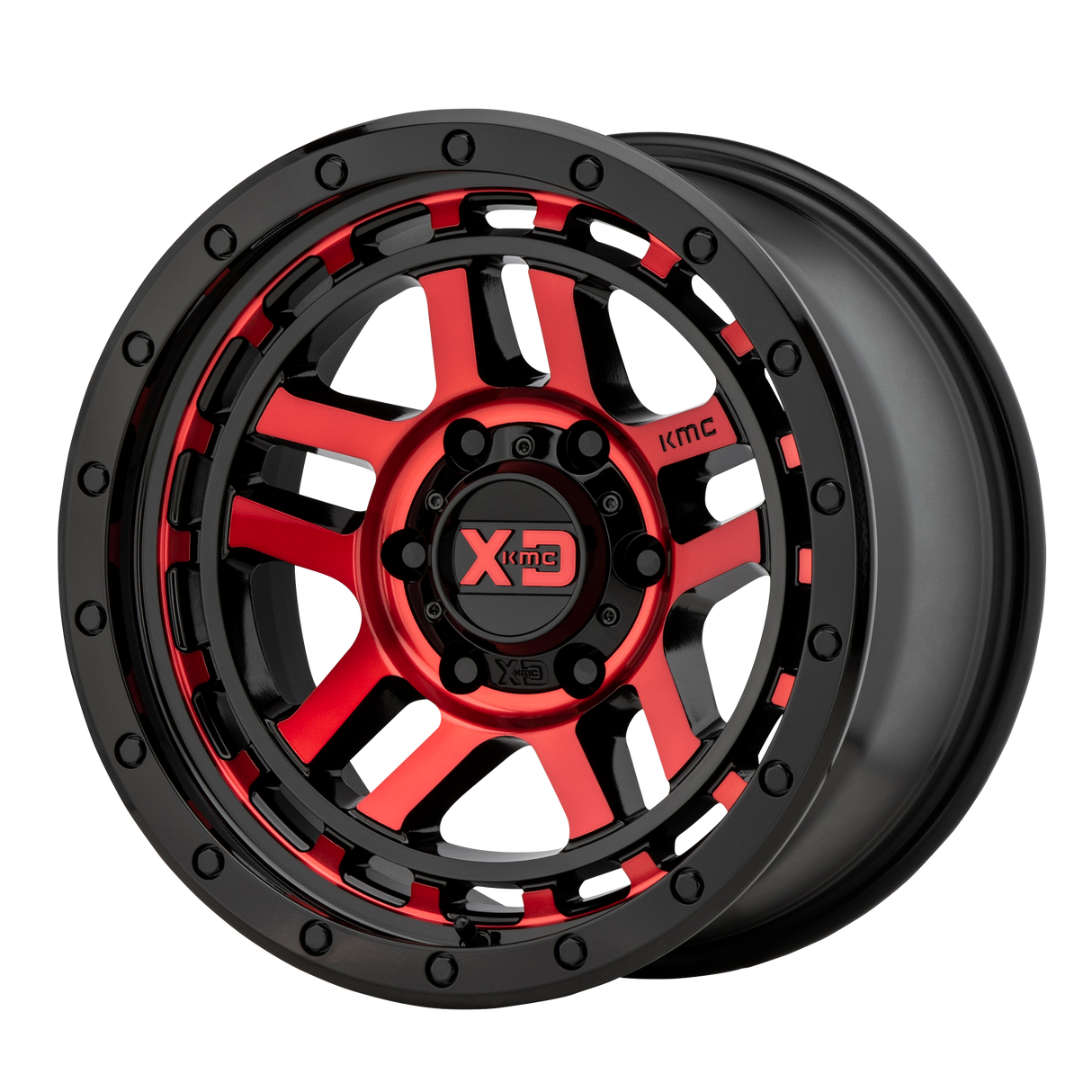 XD XD140 RECON GLOSS BLACK MACHINED W/ RED TINT 17X9 6x139.7 et-12 106.1