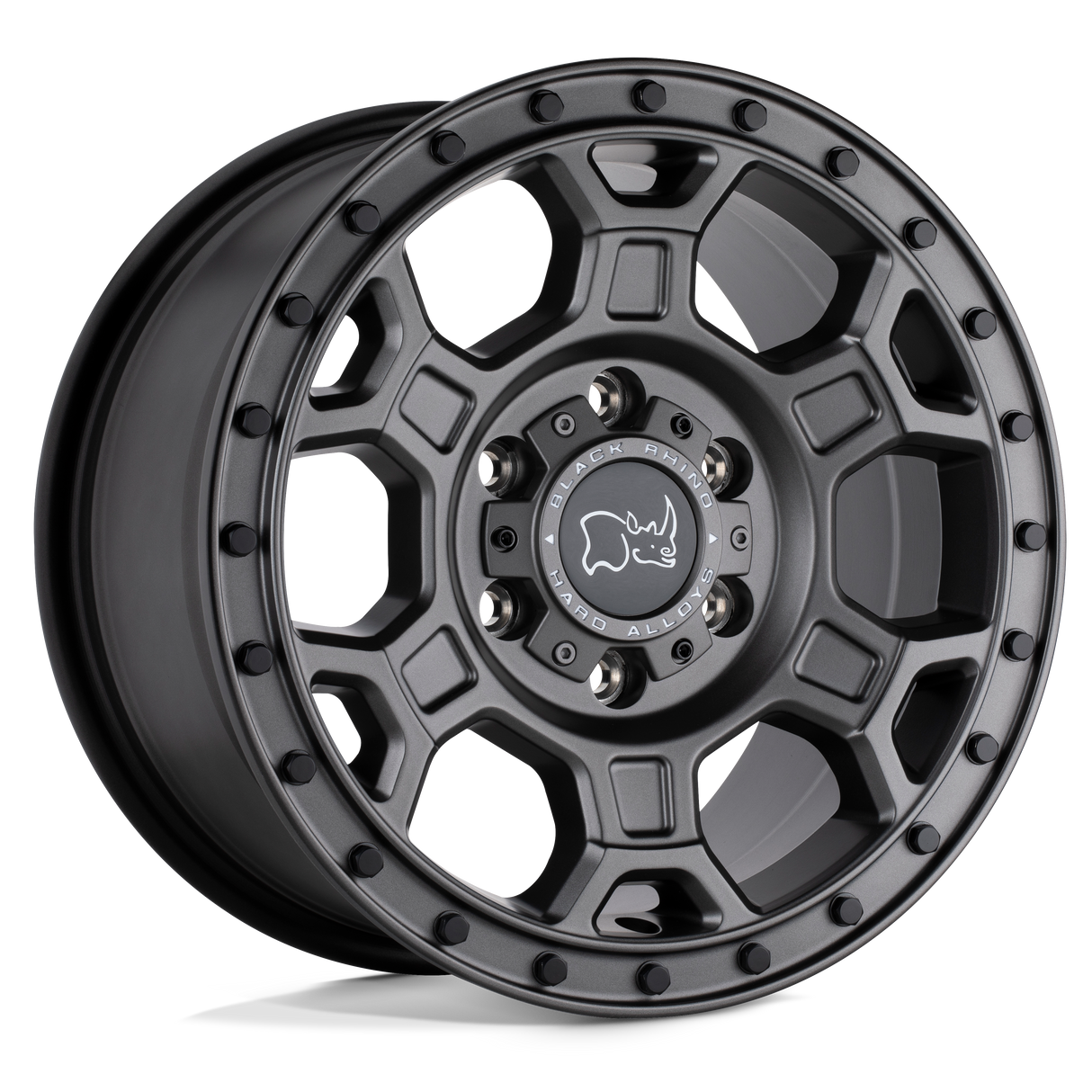 Black Rhino MIDHILL MATTE GUNMETAL W/ BLACK BOLTS 17X8 5x160 et45 65.07