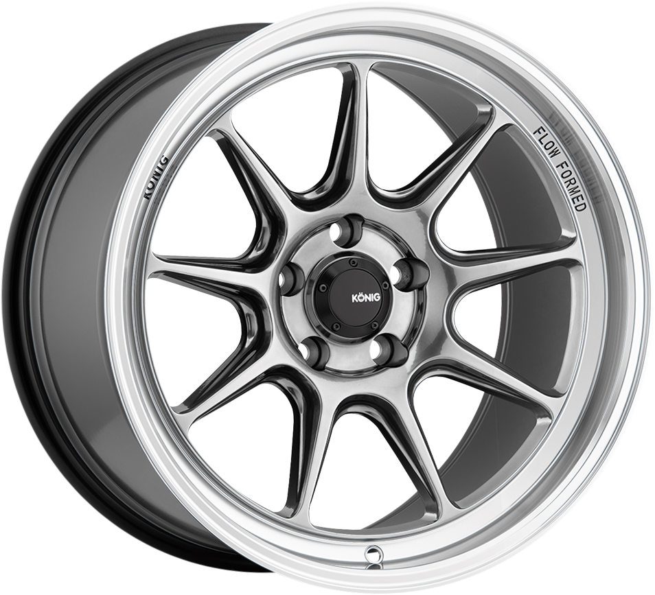 Konig Countergram Hyper Chrome w/ Machined Lip 18x8.5 5x114.3 et43 73.1