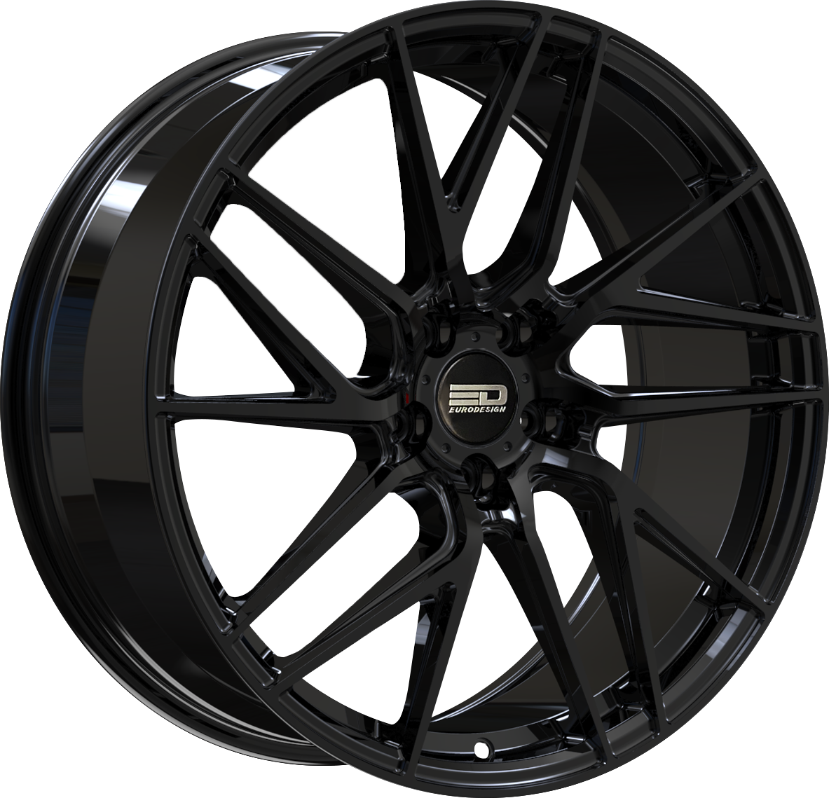 Euro Design (EFS) Tech - EFS Gloss Black 17x7.5 5x100/5x105/5x110/5x112/5x115/5x118/5x108/5x114.3/5x98 et35 72.6