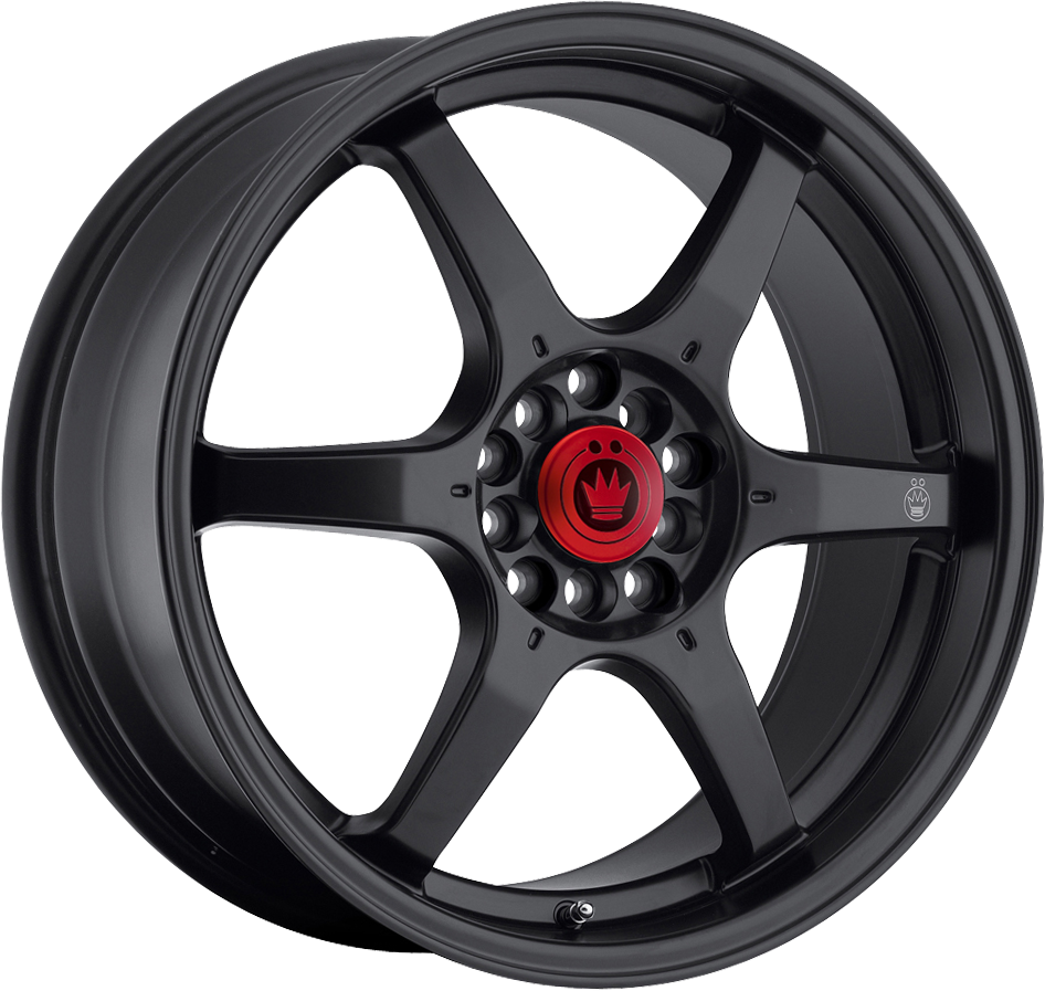 Konig Backbone Matte Black w/ Milled Logo On Spoke 18x8 5x114.3 et45 73.1