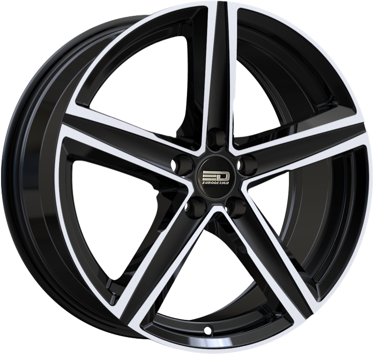 Euro Design (EFS) Spa - EFS Gloss Black Polished 17x7.5 5x100/5x105/5x110/5x112/5x115/5x118/5x108/5x114.3/5x98 et42 72.6