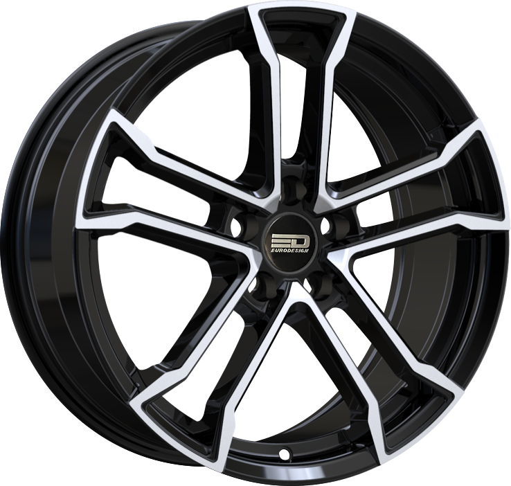 Euro Design Monaco Gloss Black Polished 17x7.5 5x114.3 et35 72.6