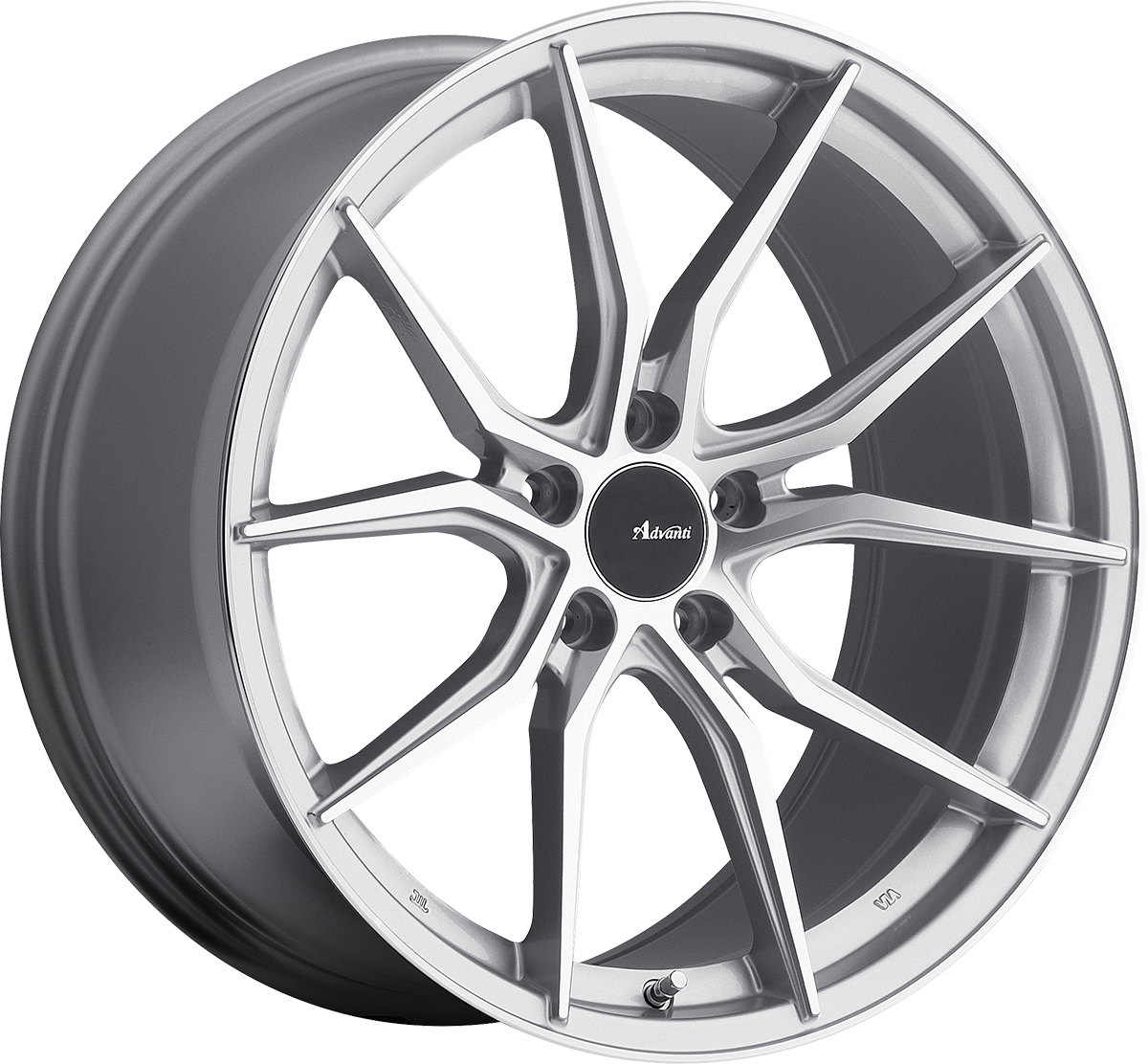 Advanti Hybris Silver w/ Machined Face 17x7.5 5x114.3 et45 73.1