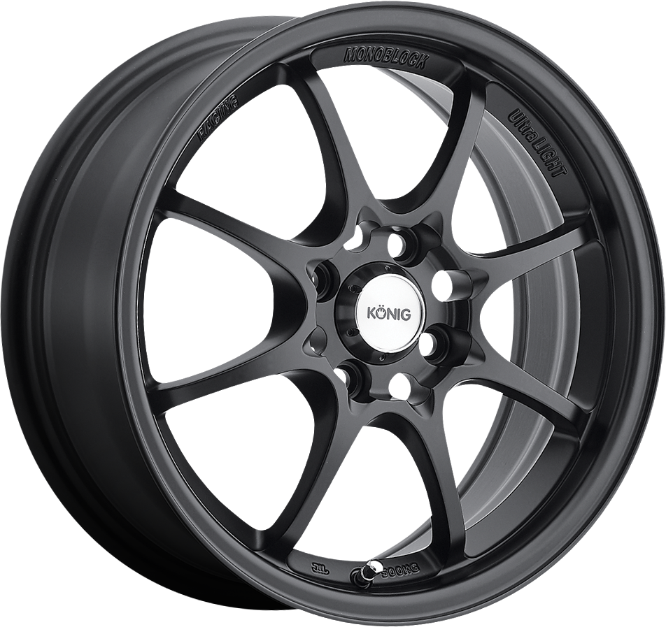 Konig Helium Flat Black 15x6.5 4x100 et40 73.1