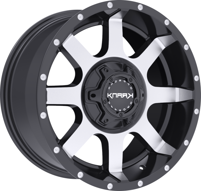 Krank Offroad Slick Gloss Black w/ Machined Face 18x9 5x127/5x139.7 et18 77.8