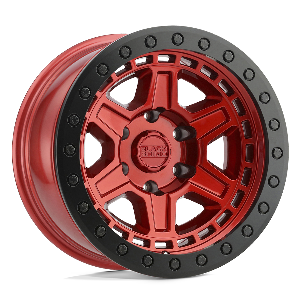 Black Rhino RENO CANDY RED W/ BLACK RING & BOLTS 17X9 5x127 et0 71.5