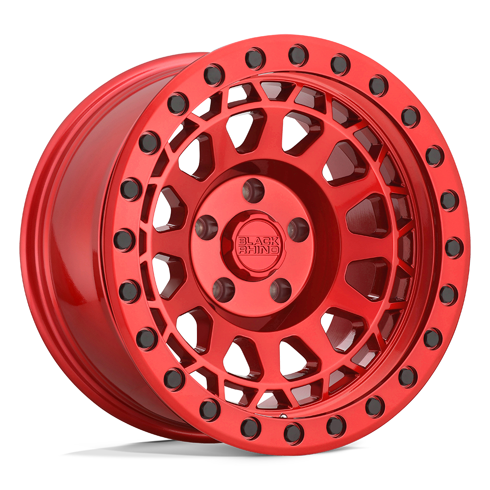 Black Rhino PRIMM CANDY RED W/ BLACK BOLTS 17X9 6x139.7 et-12 112.1