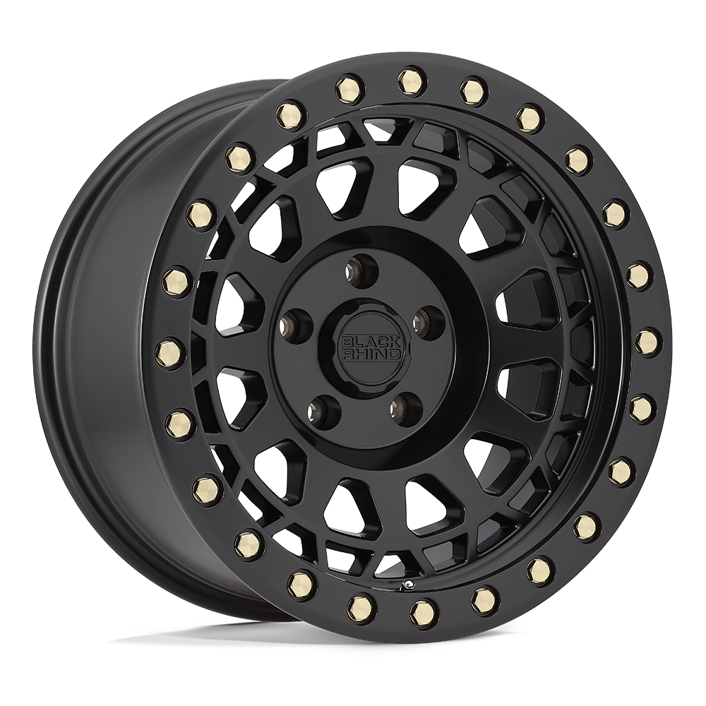 Black Rhino PRIMM MATTE BLACK W/ BRASS BOLTS 17X9 6x139.7 et-12 112.1