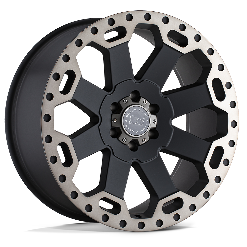 Black Rhino WARLORD MATTE BLACK W/ MACHINED DARK TINT 17X9 6x139.7 et-12 112.1