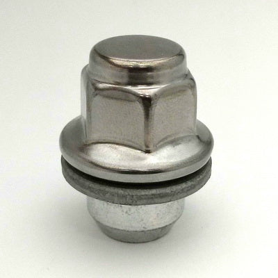 Mag W/Washer SS Nut OEM Flat/60° Seat-12x1.25mm-13mm Shank OD 20.1mm-21mm Hex