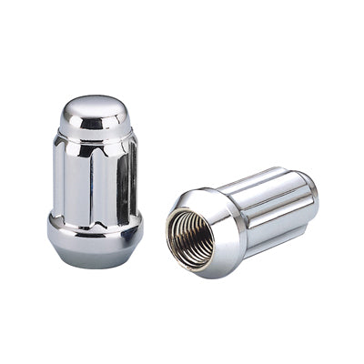 6 Spline Chrome Nut 2PC 60° Seat-12x1.50mm-17/19/21mm Hex-Premium